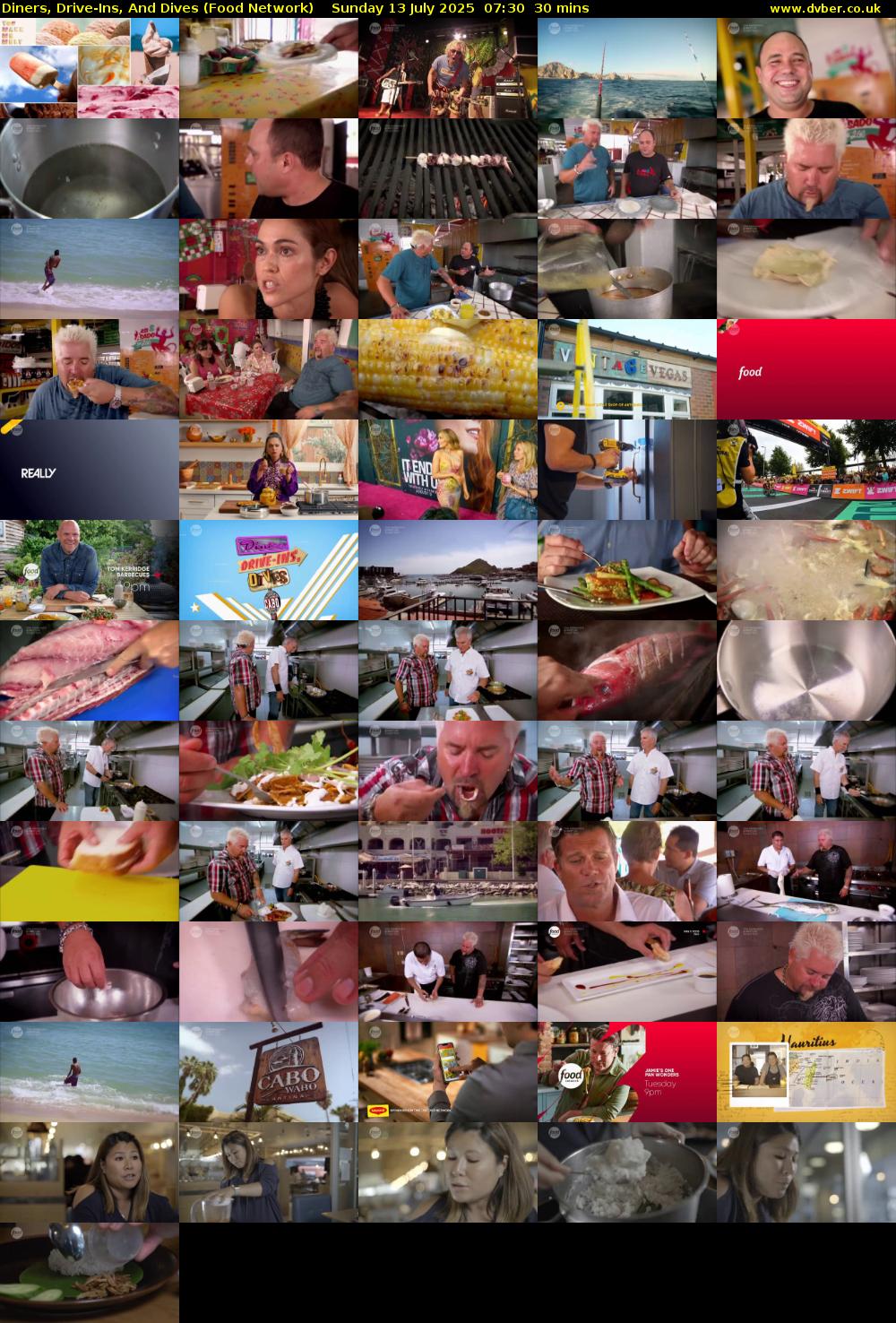 Diners, Drive-Ins, And Dives (Food Network) Sunday 13 July 2025 07:30 - 08:00