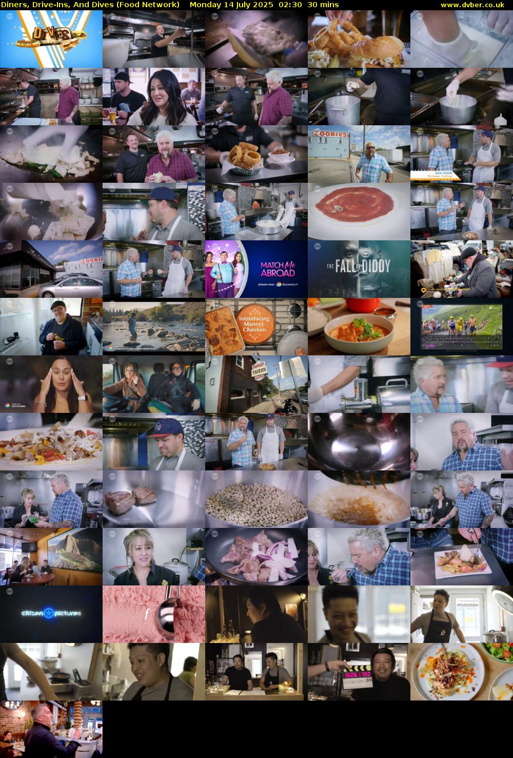 Diners, Drive-Ins, And Dives (Food Network) Monday 14 July 2025 02:30 - 03:00