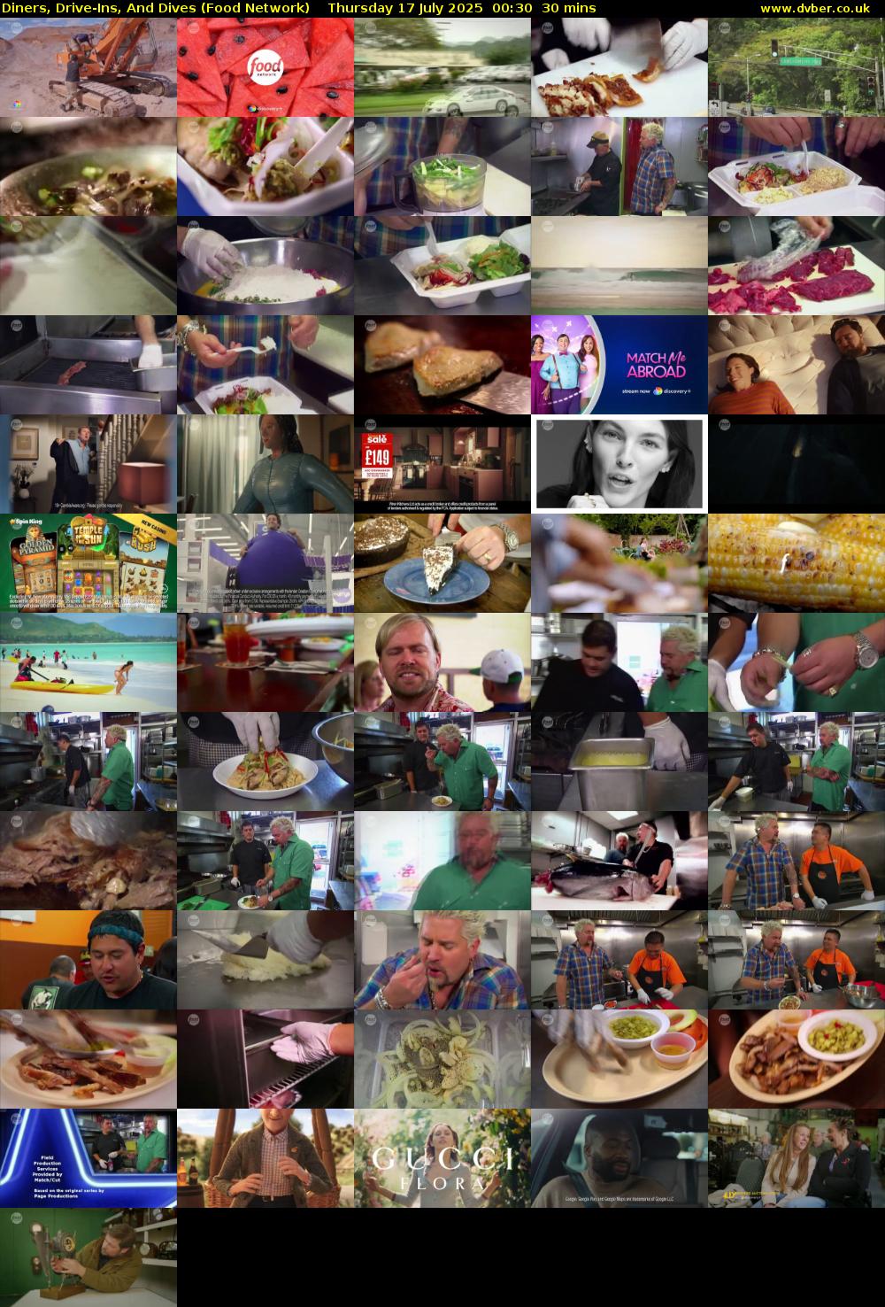 Diners, Drive-Ins, And Dives (Food Network) Thursday 17 July 2025 00:30 - 01:00