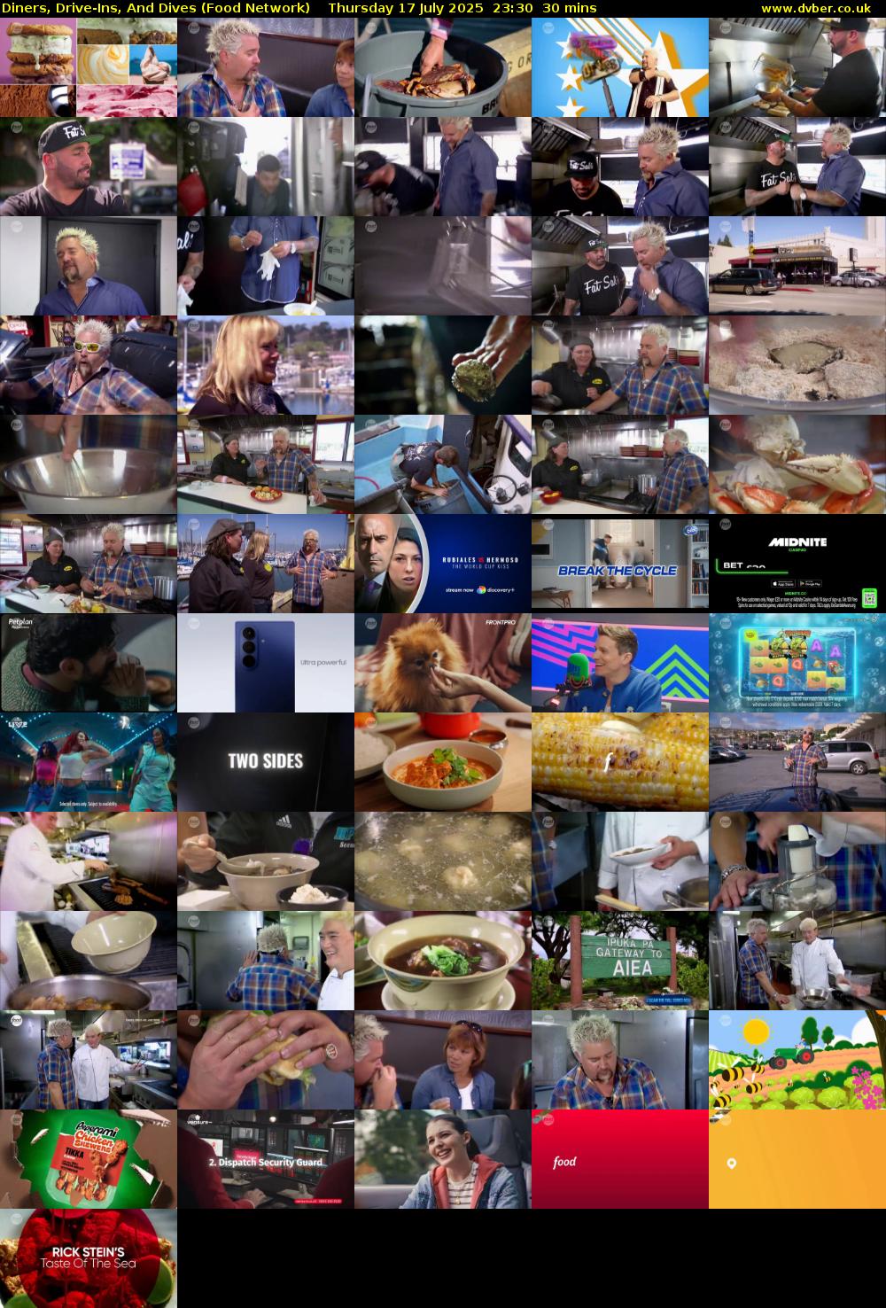 Diners, Drive-Ins, And Dives (Food Network) Thursday 17 July 2025 23:30 - 00:00