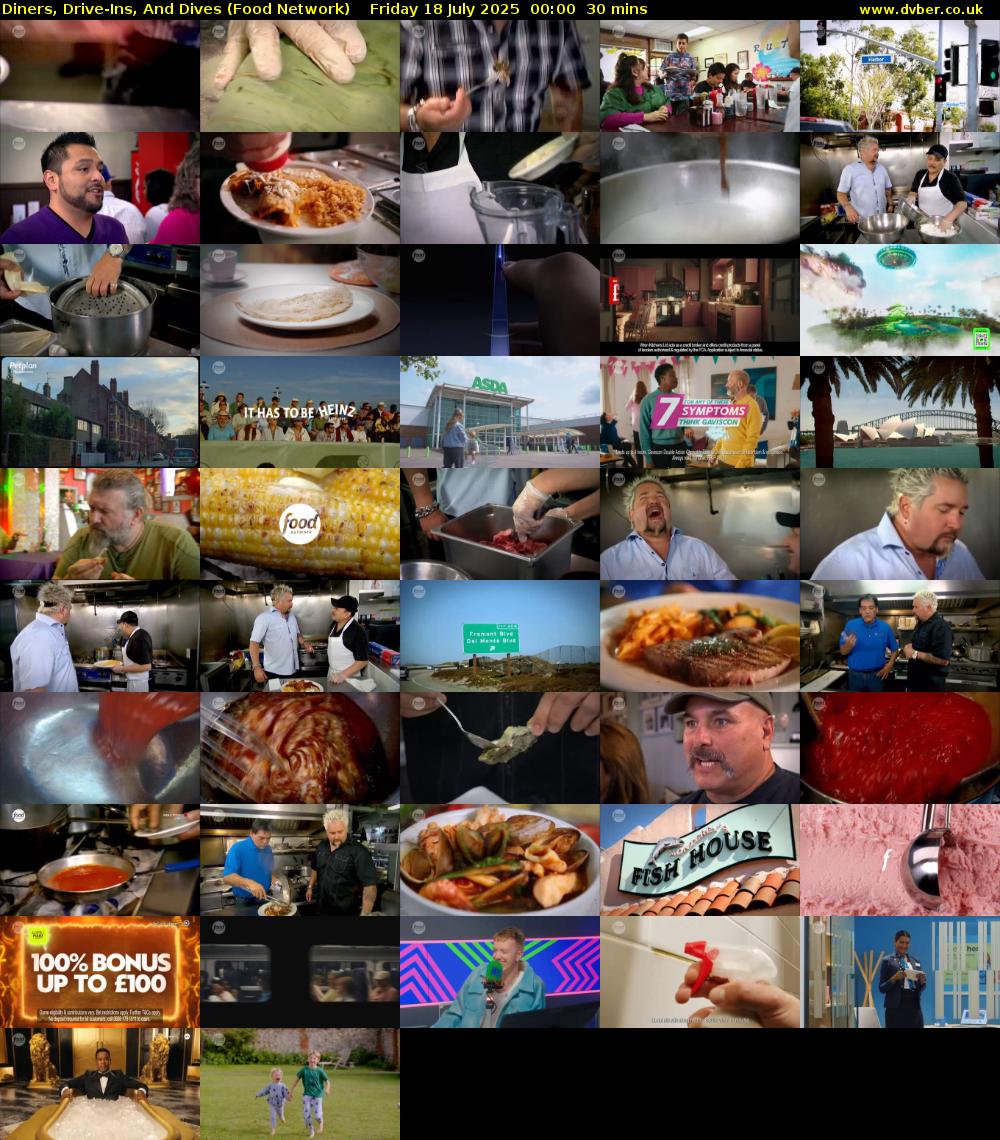 Diners, Drive-Ins, And Dives (Food Network) Friday 18 July 2025 00:00 - 00:30