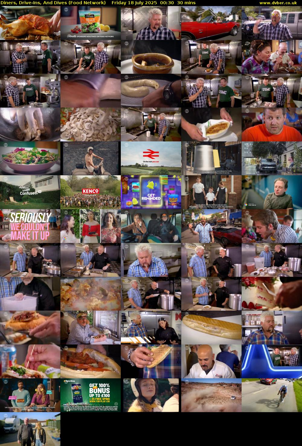 Diners, Drive-Ins, And Dives (Food Network) Friday 18 July 2025 00:30 - 01:00