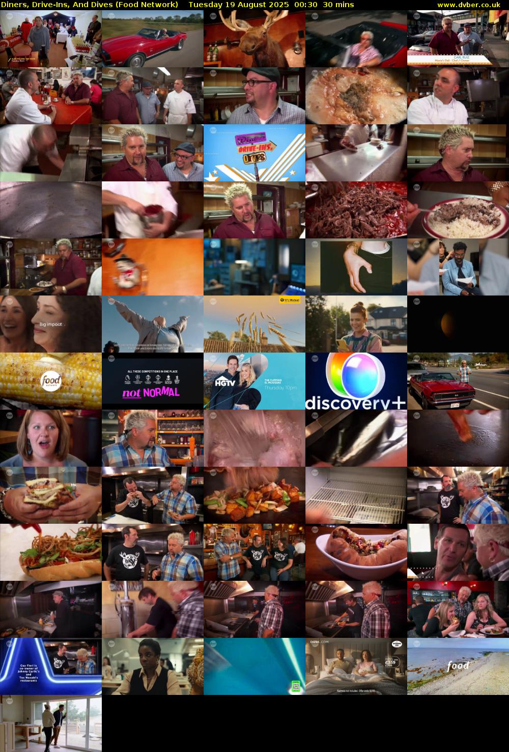 Diners, Drive-Ins, And Dives (Food Network) Tuesday 19 August 2025 00:30 - 01:00