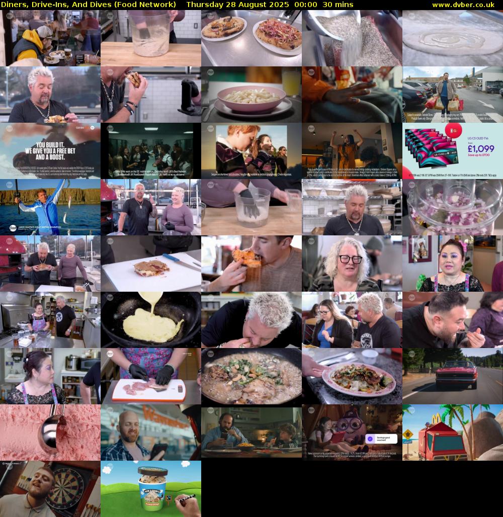 Diners, Drive-Ins, And Dives (Food Network) Thursday 28 August 2025 00:00 - 00:30