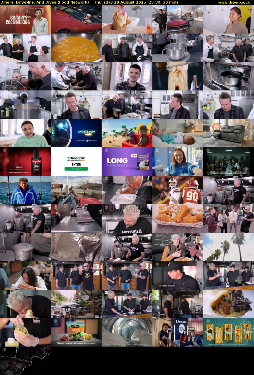 Diners, Drive-Ins, And Dives (Food Network) Thursday 28 August 2025 23:30 - 00:00