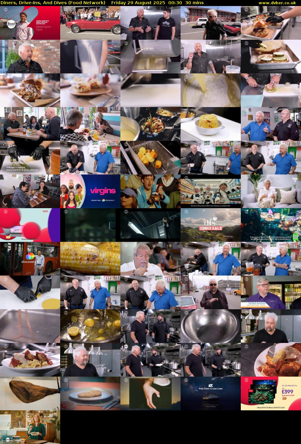 Diners, Drive-Ins, And Dives (Food Network) Friday 29 August 2025 00:30 - 01:00