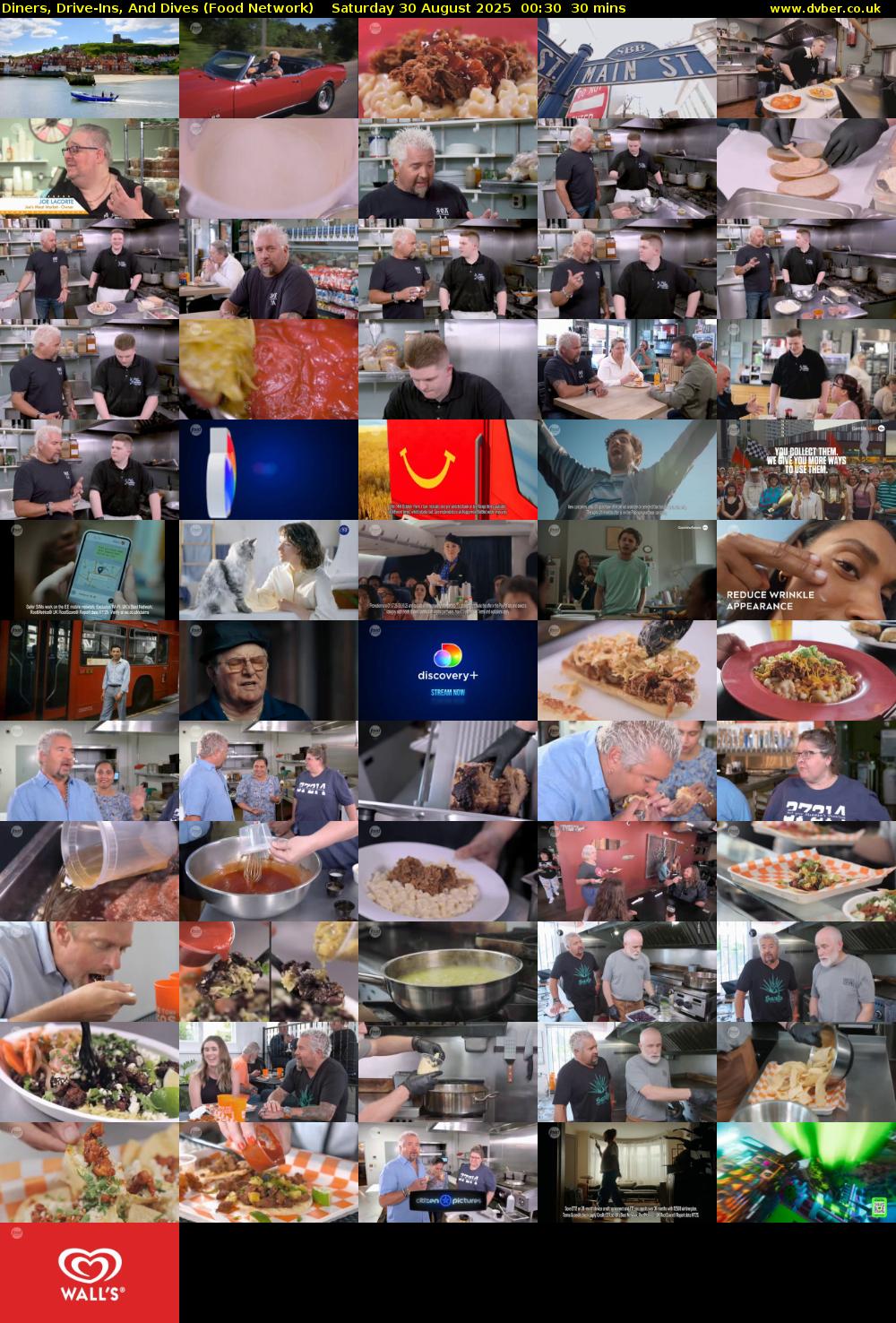 Diners, Drive-Ins, And Dives (Food Network) Saturday 30 August 2025 00:30 - 01:00