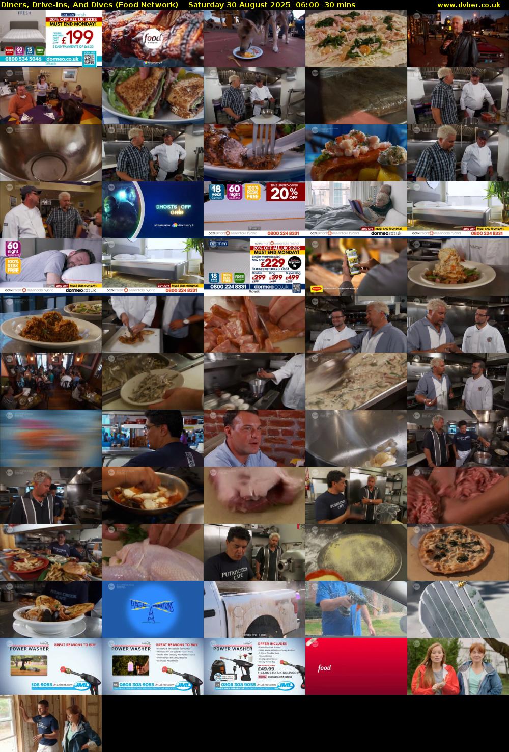 Diners, Drive-Ins, And Dives (Food Network) Saturday 30 August 2025 06:00 - 06:30