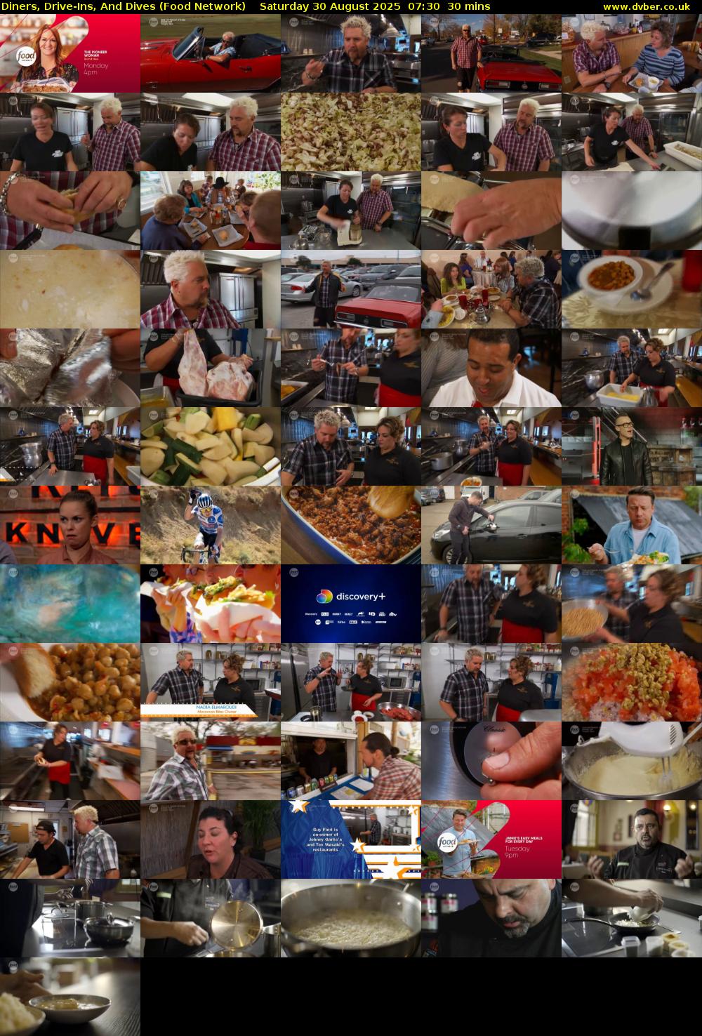 Diners, Drive-Ins, And Dives (Food Network) Saturday 30 August 2025 07:30 - 08:00