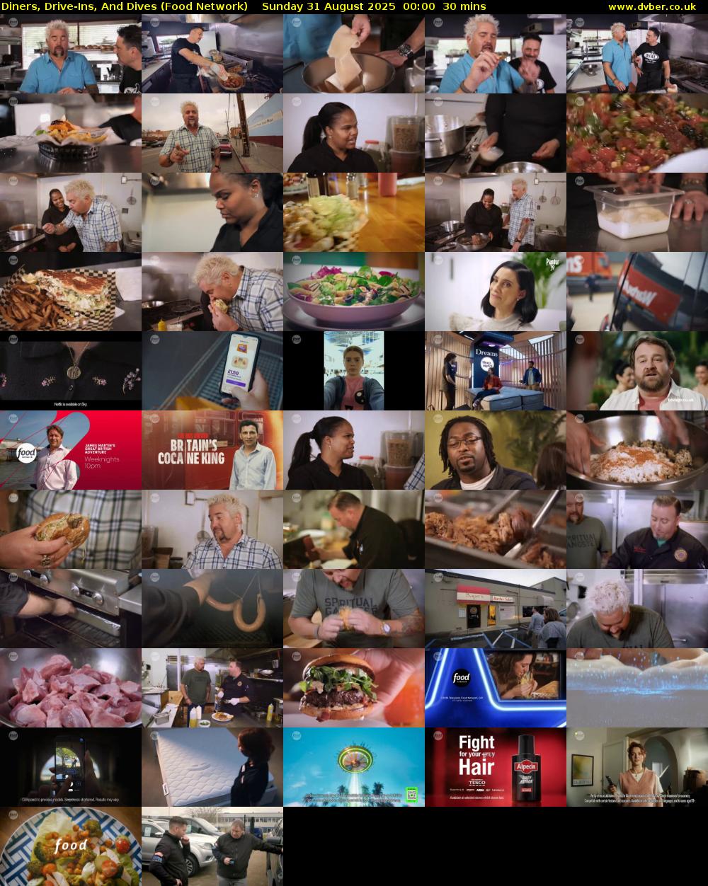 Diners, Drive-Ins, And Dives (Food Network) Sunday 31 August 2025 00:00 - 00:30