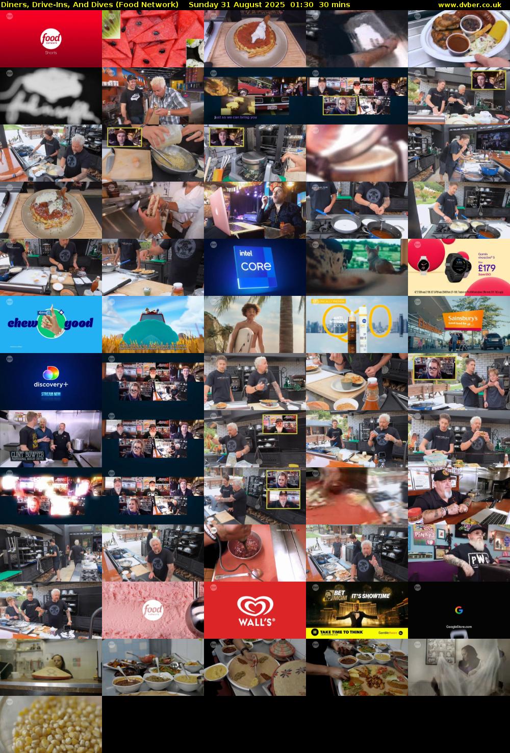 Diners, Drive-Ins, And Dives (Food Network) Sunday 31 August 2025 01:30 - 02:00