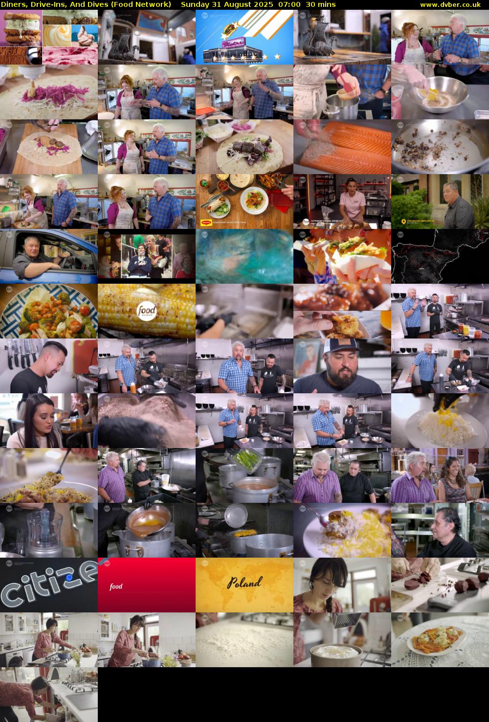 Diners, Drive-Ins, And Dives (Food Network) Sunday 31 August 2025 07:00 - 07:30