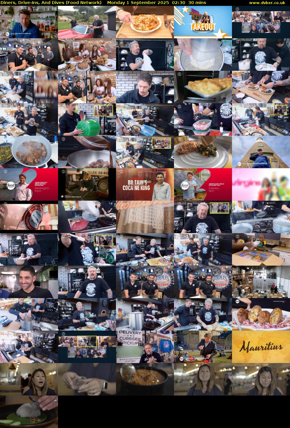 Diners, Drive-Ins, And Dives (Food Network) Monday 1 September 2025 02:30 - 03:00