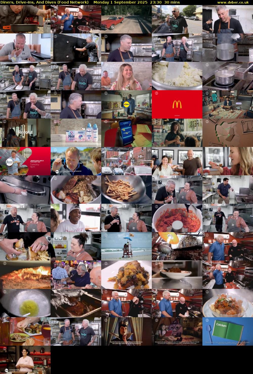 Diners, Drive-Ins, And Dives (Food Network) Monday 1 September 2025 23:30 - 00:00