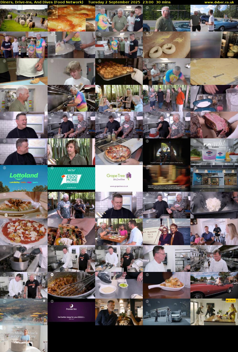 Diners, Drive-Ins, And Dives (Food Network) Tuesday 2 September 2025 23:00 - 23:30