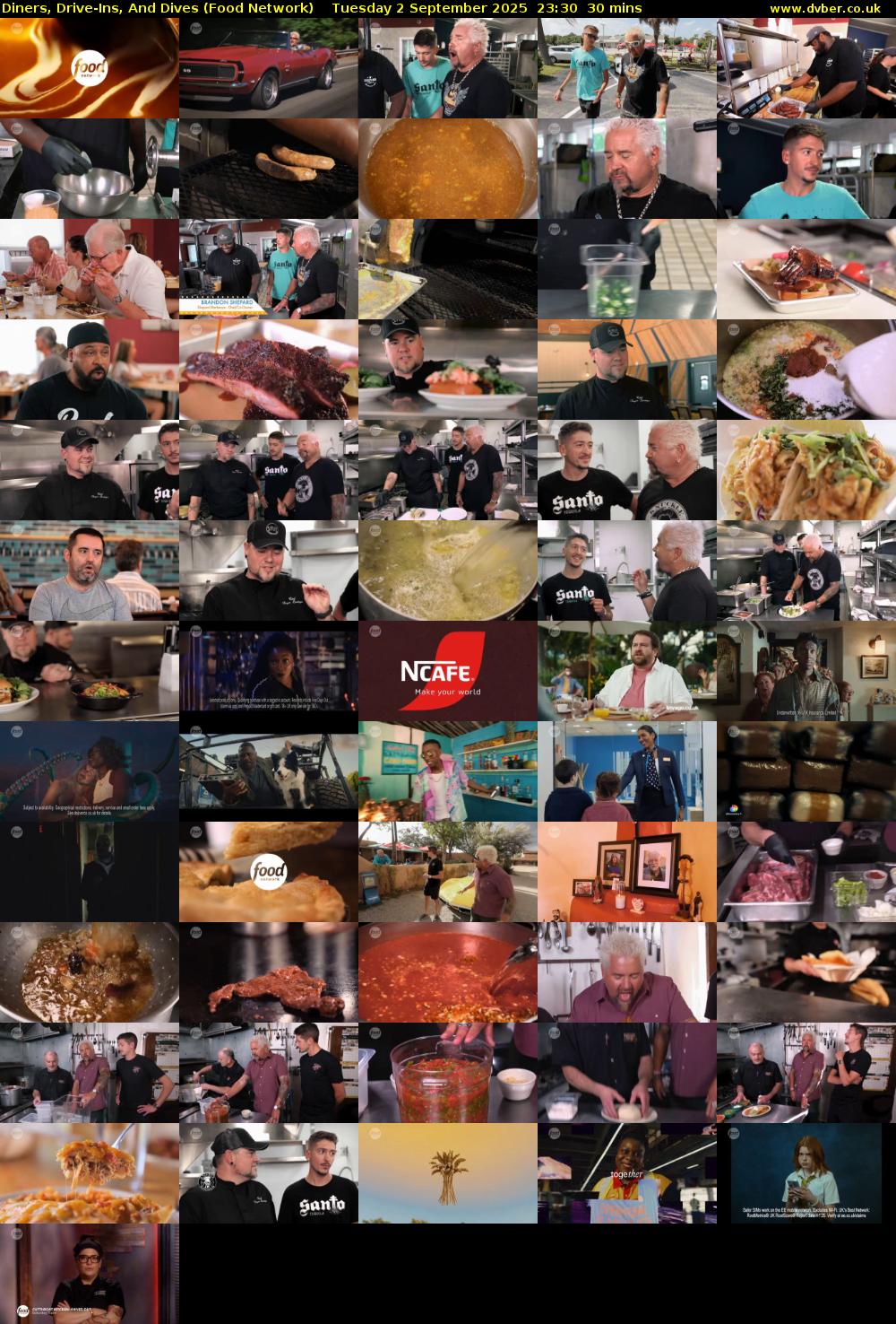 Diners, Drive-Ins, And Dives (Food Network) Tuesday 2 September 2025 23:30 - 00:00