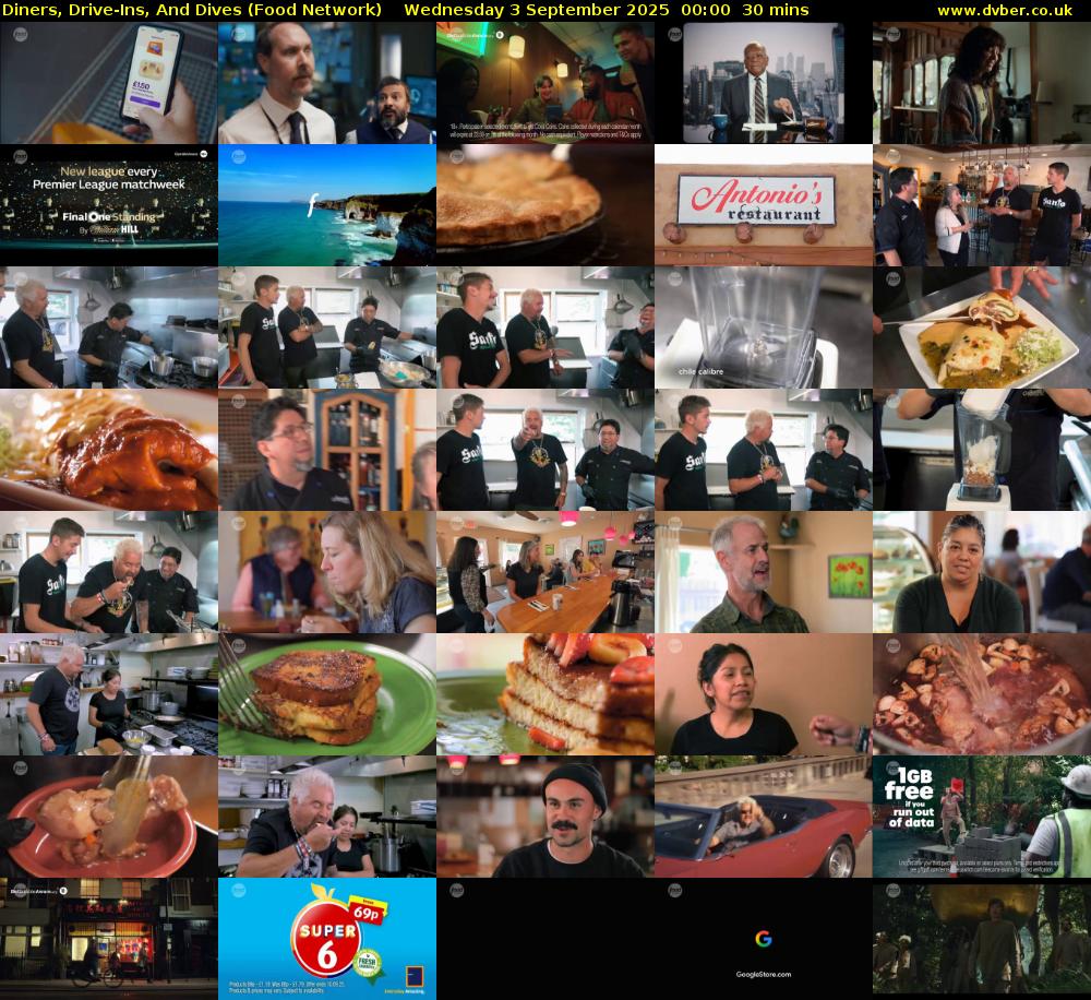 Diners, Drive-Ins, And Dives (Food Network) Wednesday 3 September 2025 00:00 - 00:30