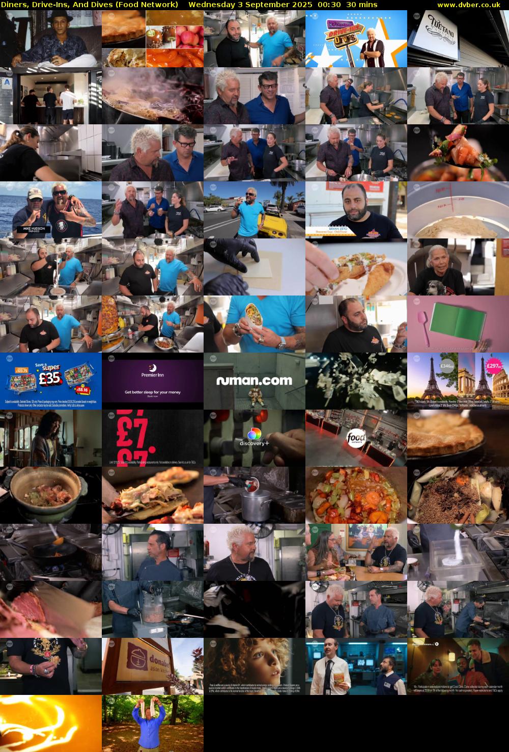 Diners, Drive-Ins, And Dives (Food Network) Wednesday 3 September 2025 00:30 - 01:00