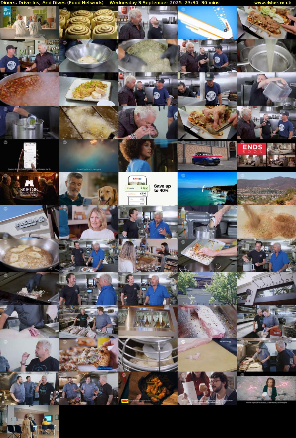 Diners, Drive-Ins, And Dives (Food Network) Wednesday 3 September 2025 23:30 - 00:00