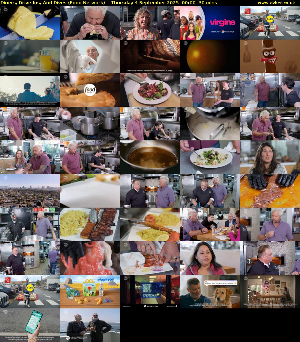 Diners, Drive-Ins, And Dives (Food Network) Thursday 4 September 2025 00:00 - 00:30