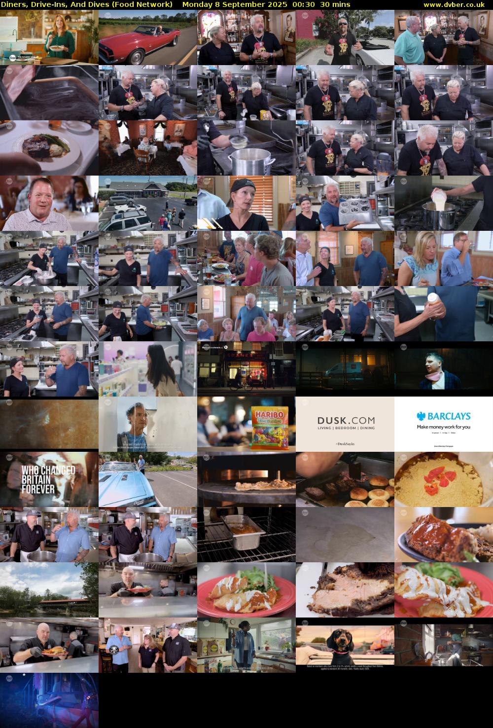 Diners, Drive-Ins, And Dives (Food Network) Monday 8 September 2025 00:30 - 01:00