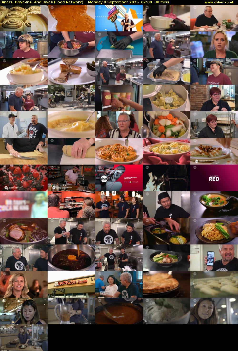 Diners, Drive-Ins, And Dives (Food Network) Monday 8 September 2025 02:00 - 02:30