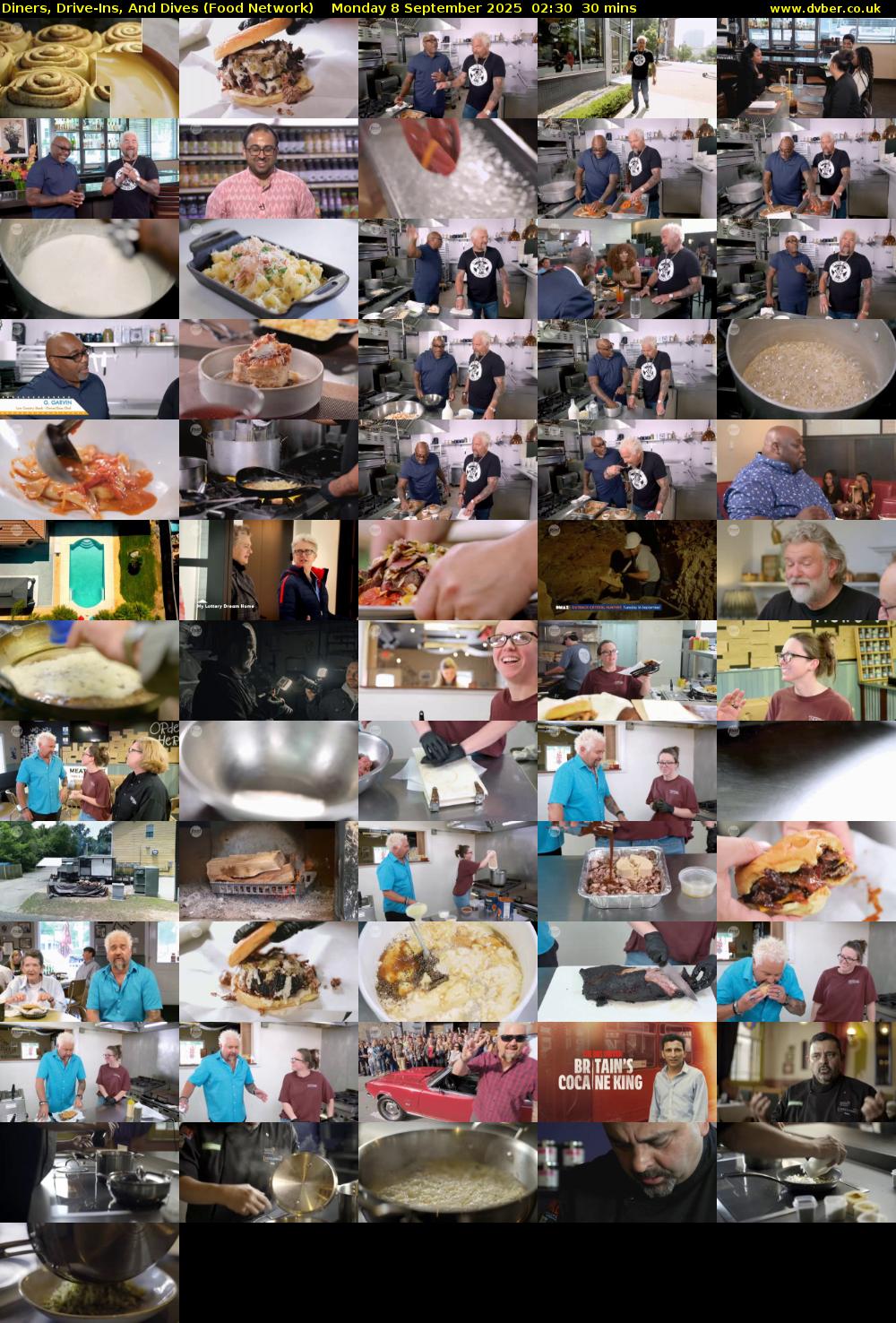 Diners, Drive-Ins, And Dives (Food Network) Monday 8 September 2025 02:30 - 03:00