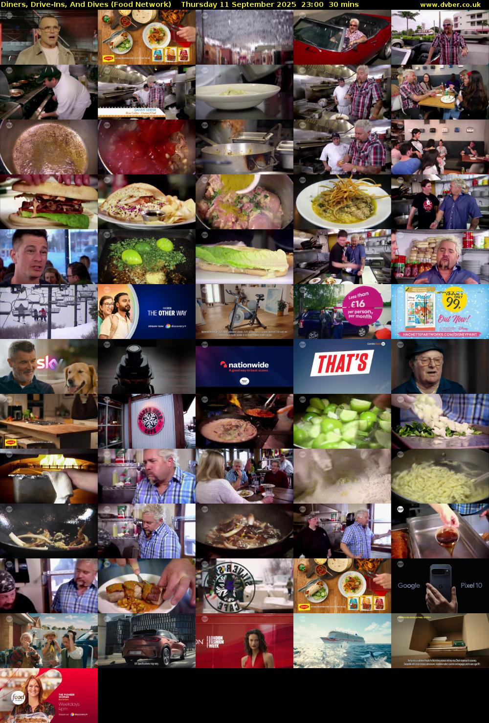 Diners, Drive-Ins, And Dives (Food Network) Thursday 11 September 2025 23:00 - 23:30