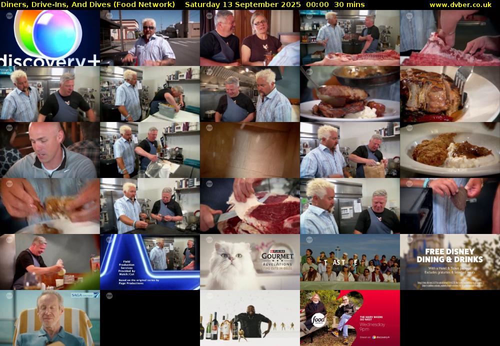 Diners, Drive-Ins, And Dives (Food Network) Saturday 13 September 2025 00:00 - 00:30