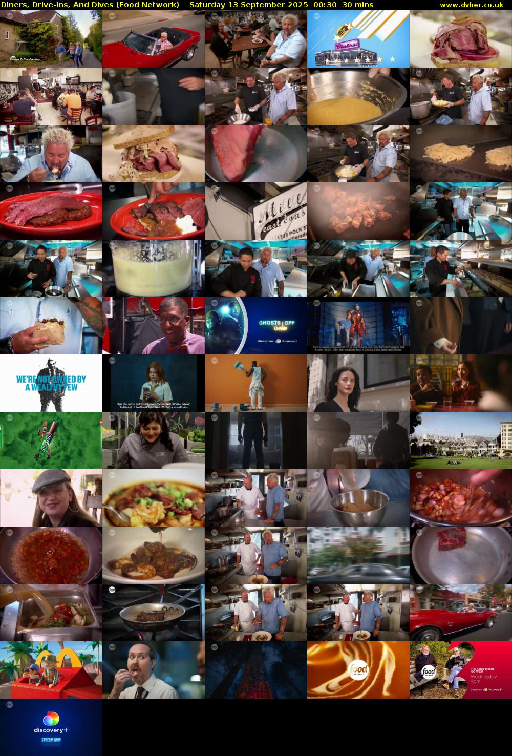 Diners, Drive-Ins, And Dives (Food Network) Saturday 13 September 2025 00:30 - 01:00