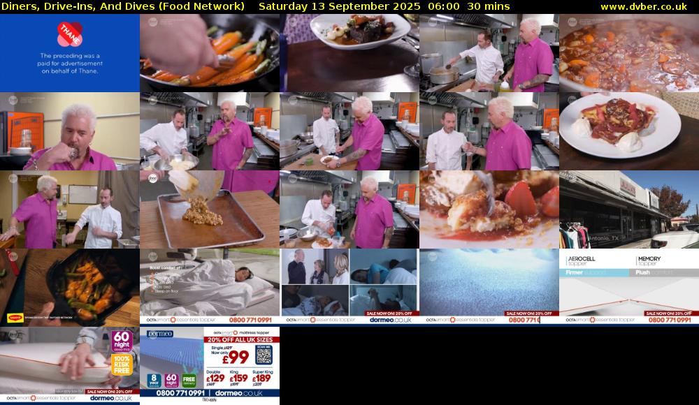 Diners, Drive-Ins, And Dives (Food Network) Saturday 13 September 2025 06:00 - 06:30