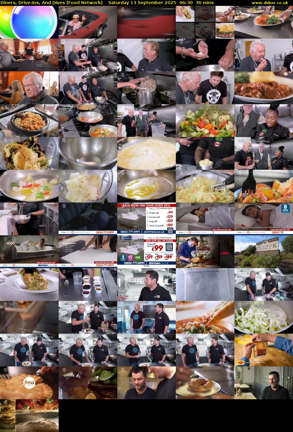 Diners, Drive-Ins, And Dives (Food Network) Saturday 13 September 2025 06:30 - 07:00