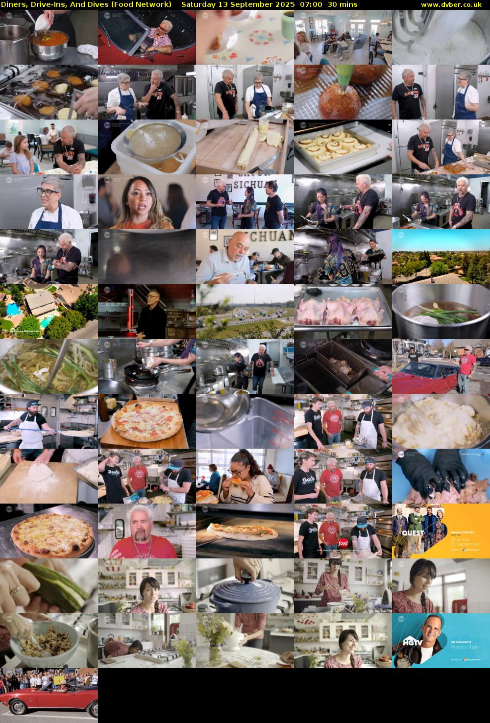 Diners, Drive-Ins, And Dives (Food Network) Saturday 13 September 2025 07:00 - 07:30