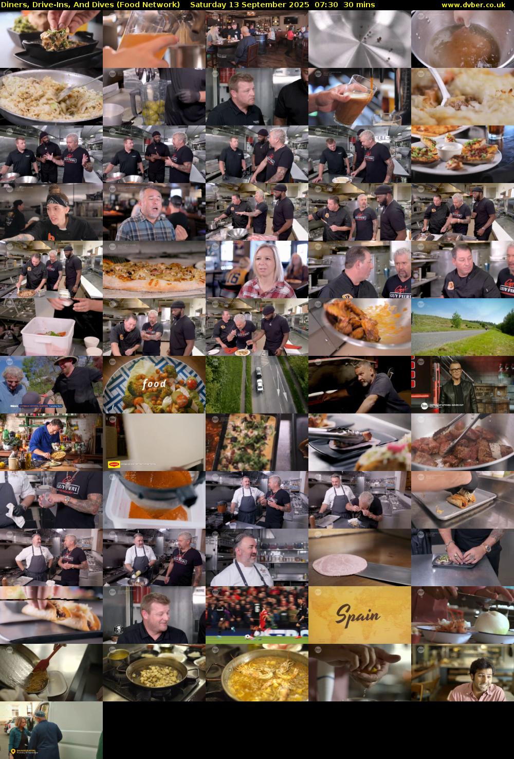 Diners, Drive-Ins, And Dives (Food Network) Saturday 13 September 2025 07:30 - 08:00