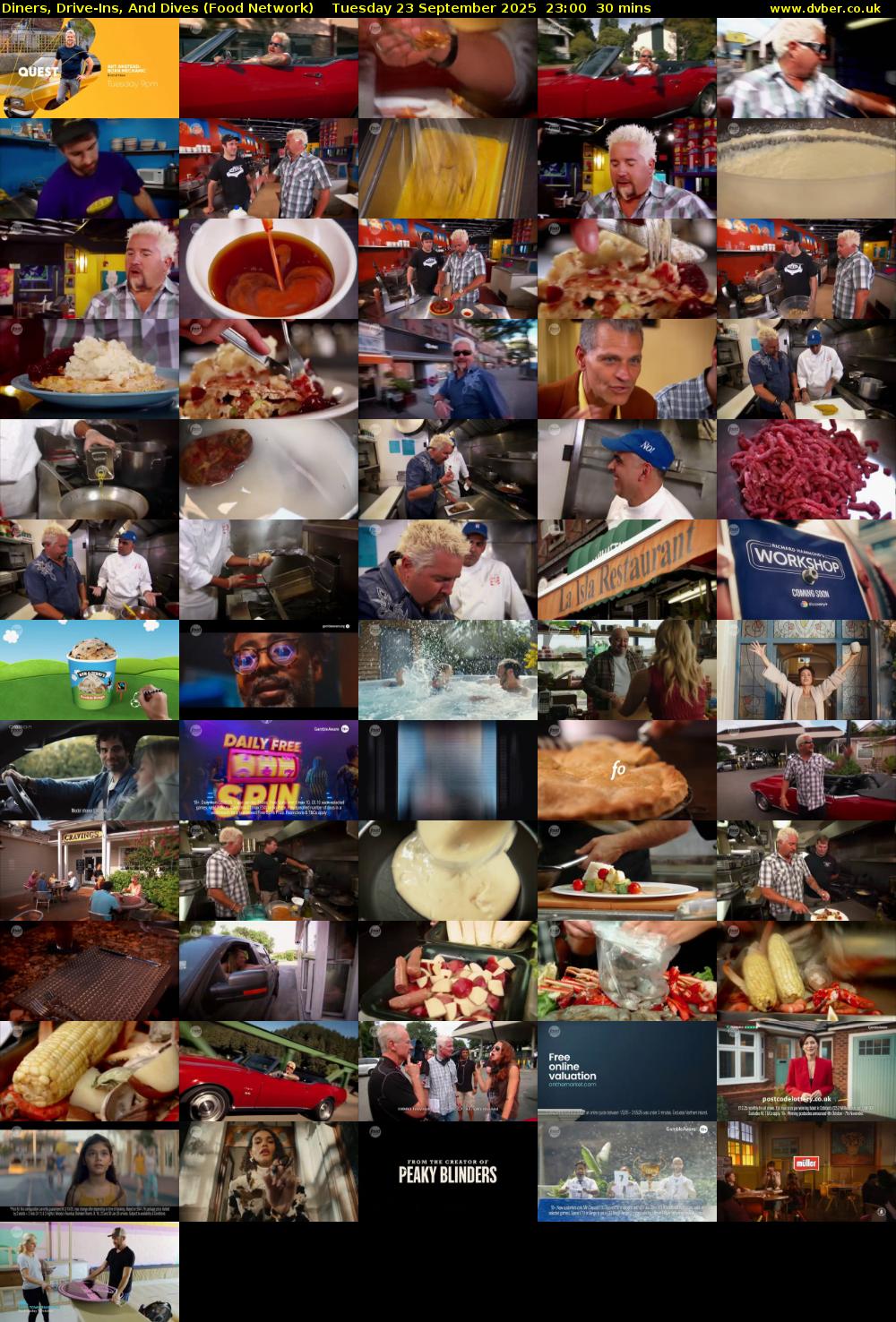 Diners, Drive-Ins, And Dives (Food Network) Tuesday 23 September 2025 23:00 - 23:30