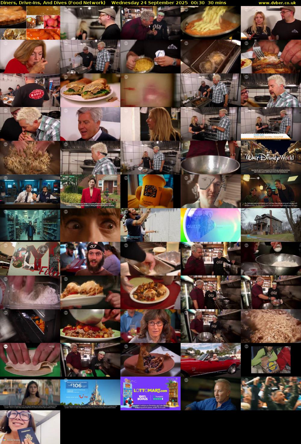 Diners, Drive-Ins, And Dives (Food Network) Wednesday 24 September 2025 00:30 - 01:00