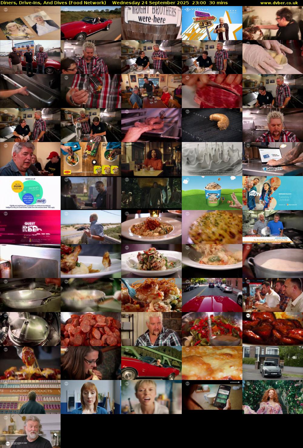 Diners, Drive-Ins, And Dives (Food Network) Wednesday 24 September 2025 23:00 - 23:30