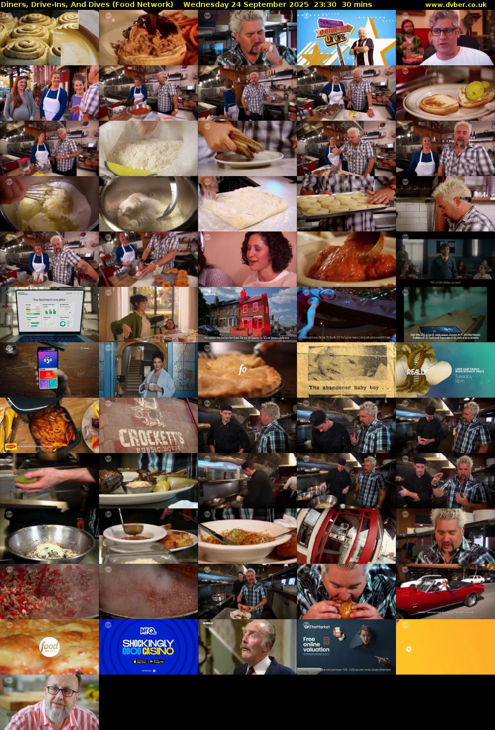 Diners, Drive-Ins, And Dives (Food Network) Wednesday 24 September 2025 23:30 - 00:00