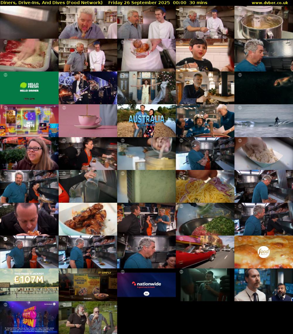 Diners, Drive-Ins, And Dives (Food Network) Friday 26 September 2025 00:00 - 00:30