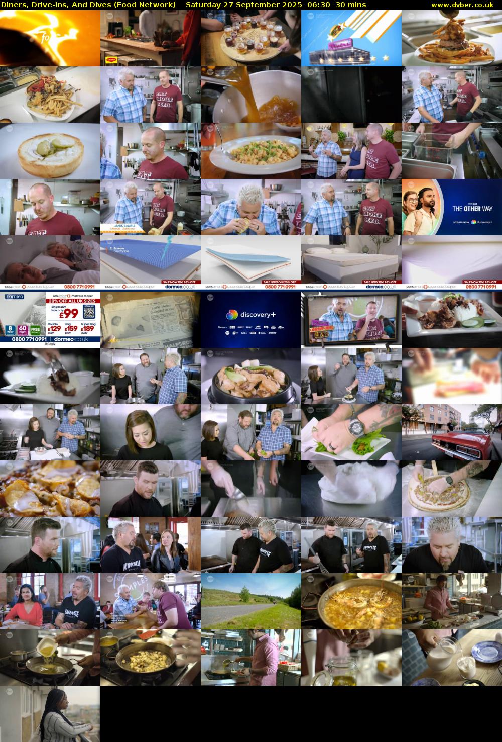 Diners, Drive-Ins, And Dives (Food Network) Saturday 27 September 2025 06:30 - 07:00