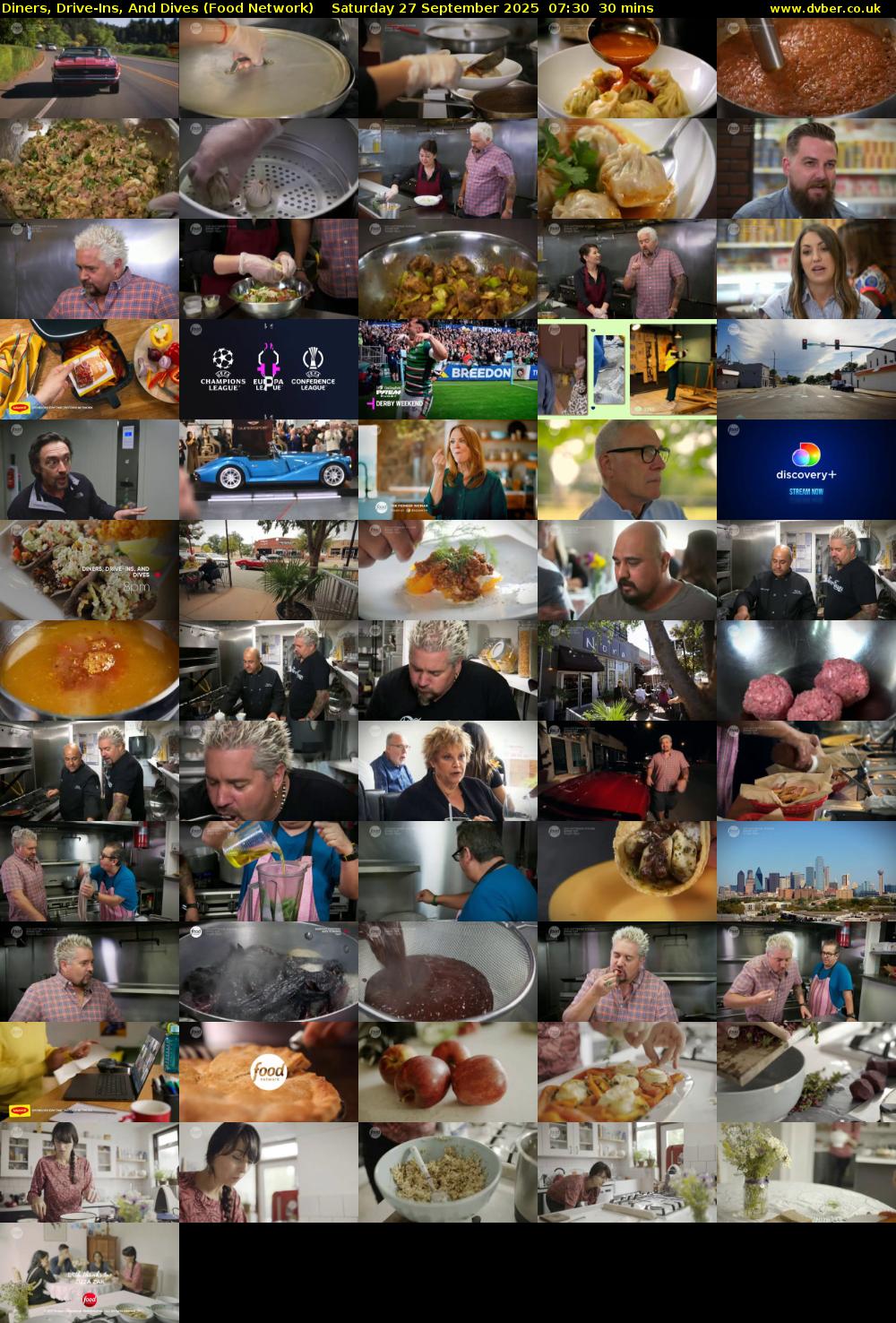 Diners, Drive-Ins, And Dives (Food Network) Saturday 27 September 2025 07:30 - 08:00