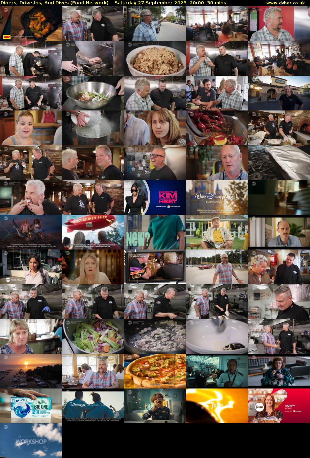 Diners, Drive-Ins, And Dives (Food Network) Saturday 27 September 2025 20:00 - 20:30