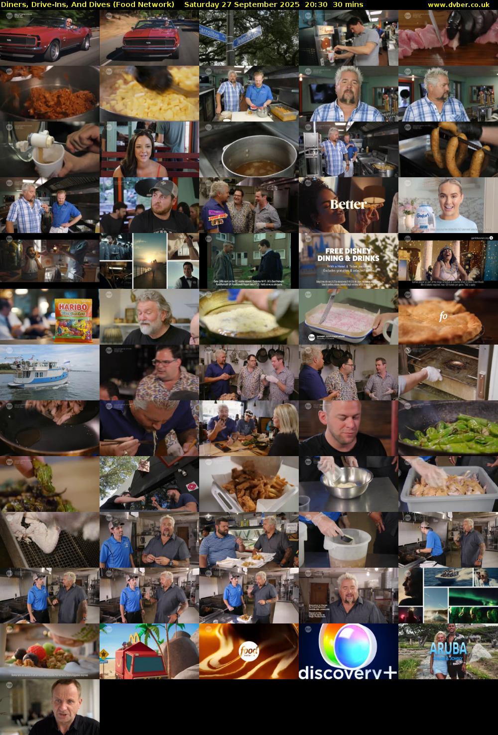 Diners, Drive-Ins, And Dives (Food Network) Saturday 27 September 2025 20:30 - 21:00