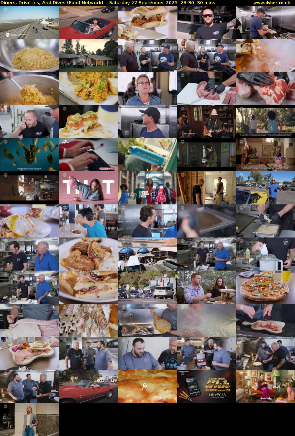 Diners, Drive-Ins, And Dives (Food Network) Saturday 27 September 2025 23:30 - 00:00