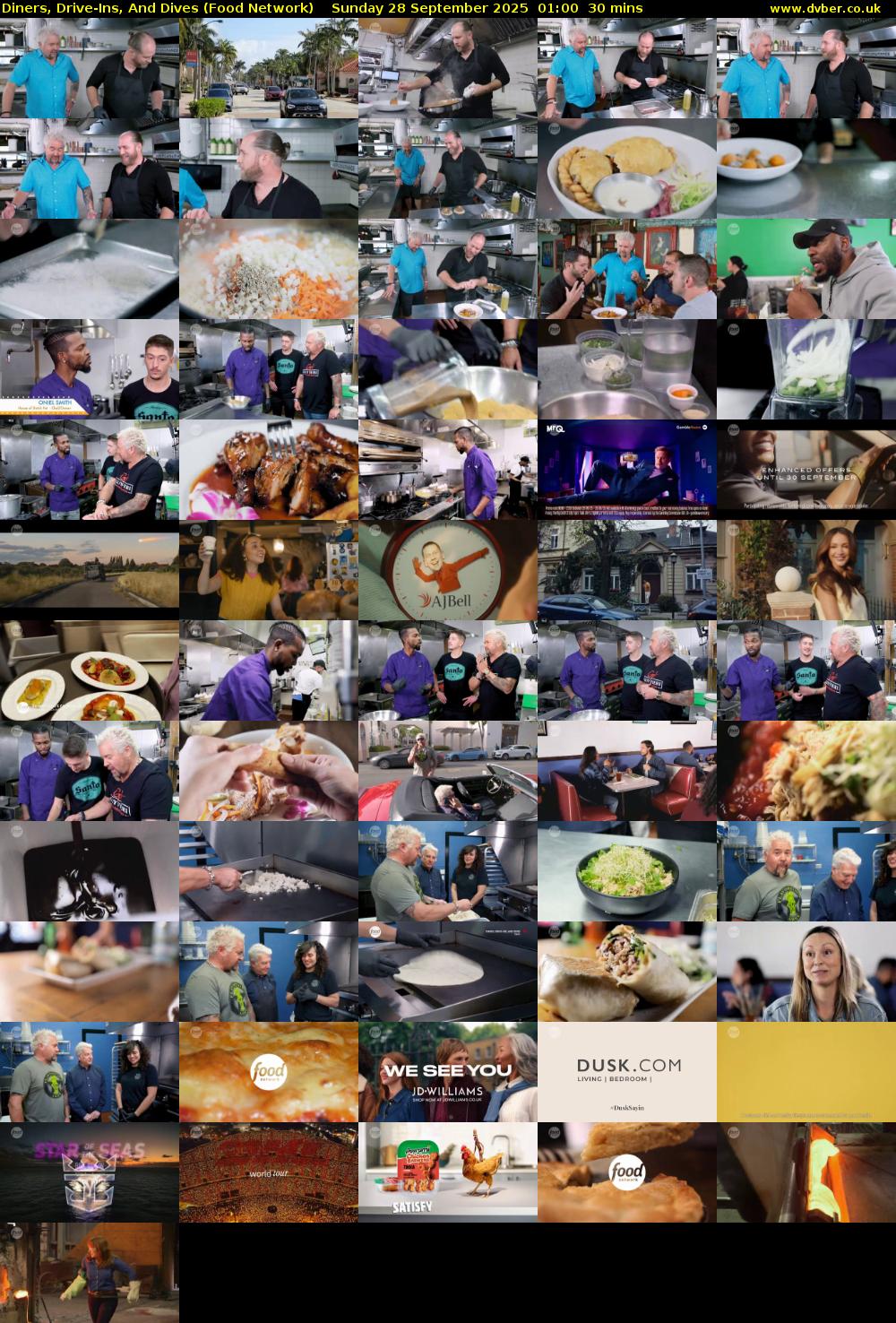 Diners, Drive-Ins, And Dives (Food Network) Sunday 28 September 2025 01:00 - 01:30