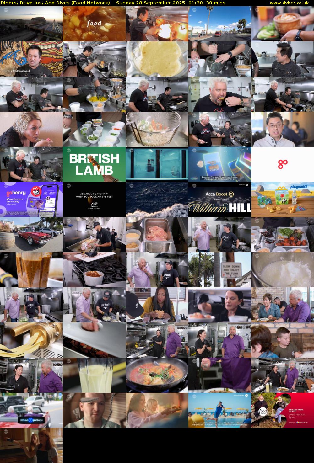 Diners, Drive-Ins, And Dives (Food Network) Sunday 28 September 2025 01:30 - 02:00