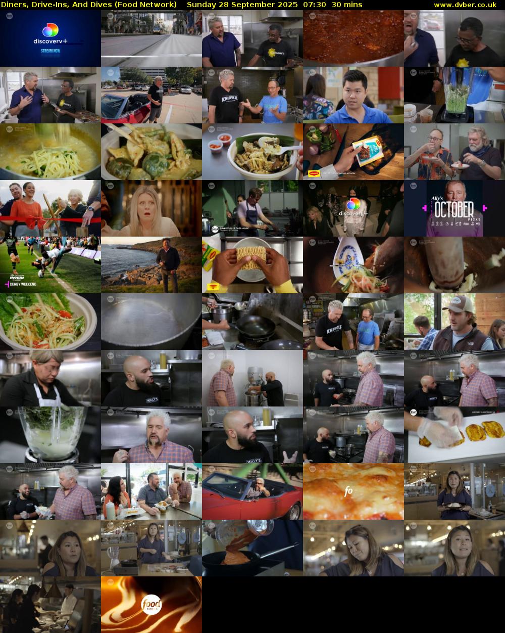 Diners, Drive-Ins, And Dives (Food Network) Sunday 28 September 2025 07:30 - 08:00
