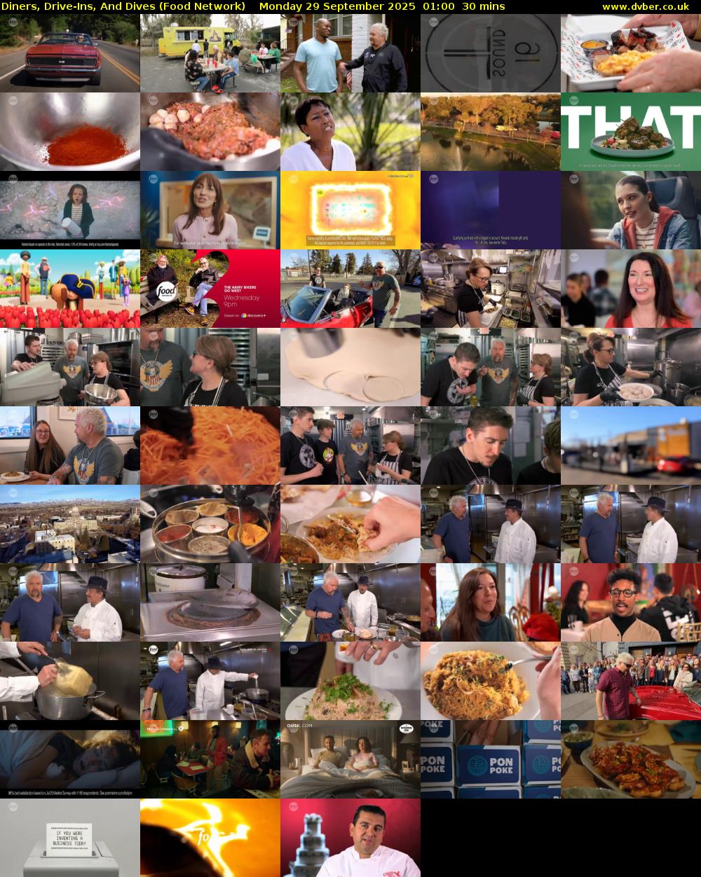 Diners, Drive-Ins, And Dives (Food Network) Monday 29 September 2025 01:00 - 01:30