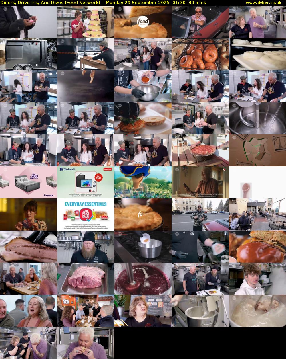 Diners, Drive-Ins, And Dives (Food Network) Monday 29 September 2025 01:30 - 02:00