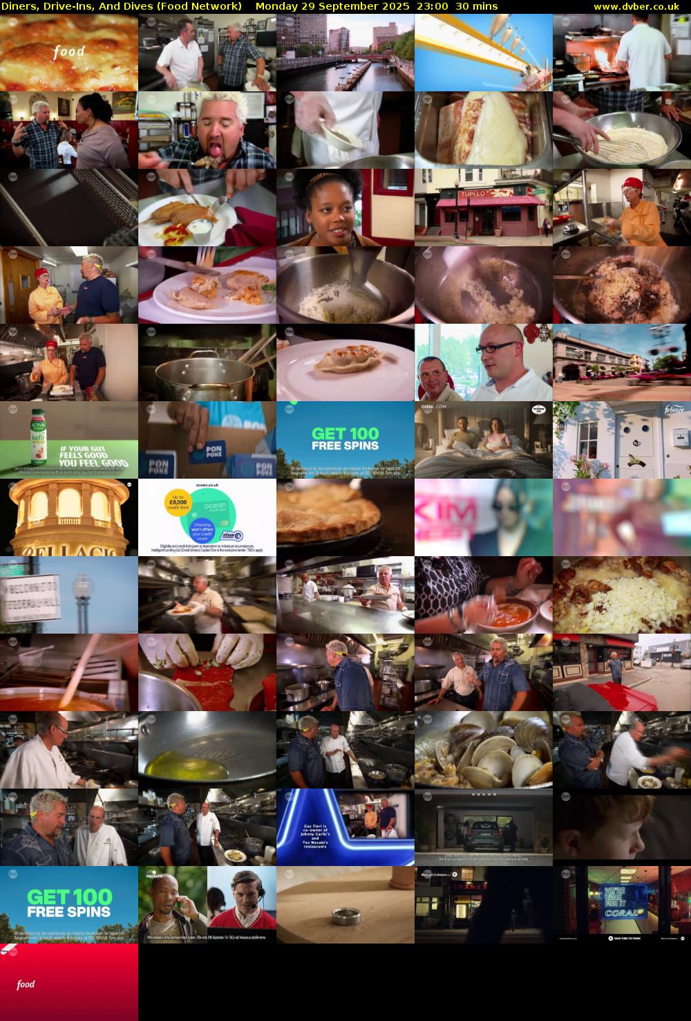 Diners, Drive-Ins, And Dives (Food Network) Monday 29 September 2025 23:00 - 23:30